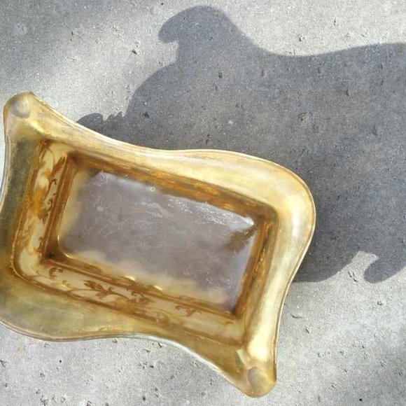 Vintage Baroque Translucent Lucite Acrylic Resin Scroll Footed Serving Dish - Picture 7 of 13